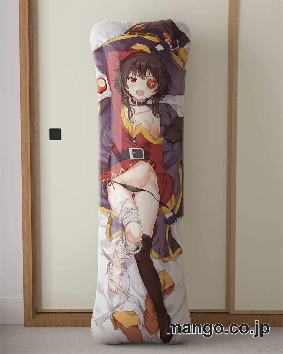 【抱き枕カバー / 等身大】 アニメ抱き枕カバー「この素晴らしい世界に祝福を！」めぐみん大型クッションキャラクターグッズPVC製コレクション用｜等身大エアクッション ビッグサイズ PVC製 アニメグッズ