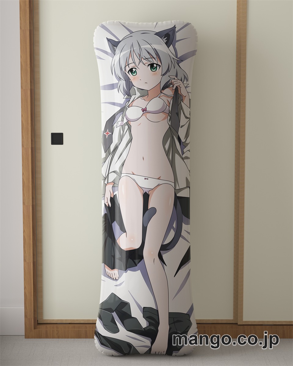 【抱き枕カバー / 等身大】 アニメ抱き枕カバー「ストライクウィッチーズ」（サーニャ）大型クッションキャラクターグッズPVC製コレクション用 ビッグサイズ 等身大クッション 立体キャラクターアイテム