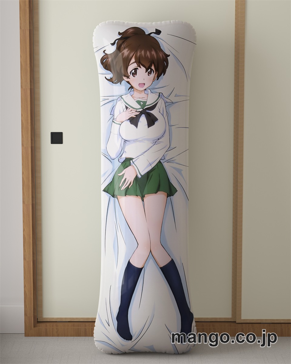 【抱き枕カバー / 等身大】 アニメ抱き枕カバーガールズ&パンツァー小山柚子大型クッションキャラクターグッズPVC製コレクション用｜等身大エアクッション ビッグサイズ PVC製 アニメグッズ 2