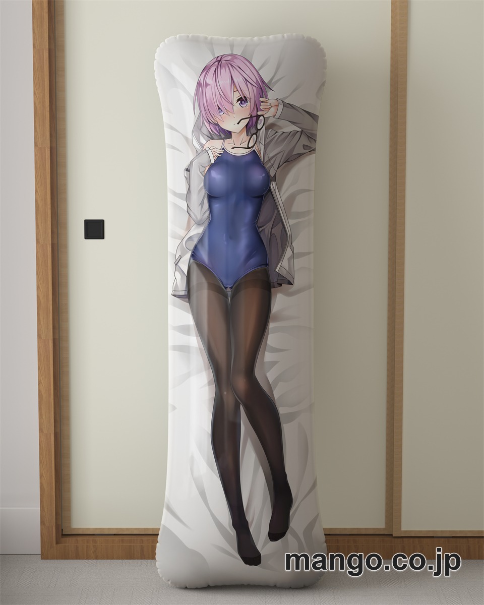 【抱き枕カバー / 等身大】 アニメ抱き枕カバーfateマシュスク水タイツ大型クッションキャラクターグッズPVC製コレクション用｜等身大エアクッション ビッグサイズ PVC製 アニメグッズ