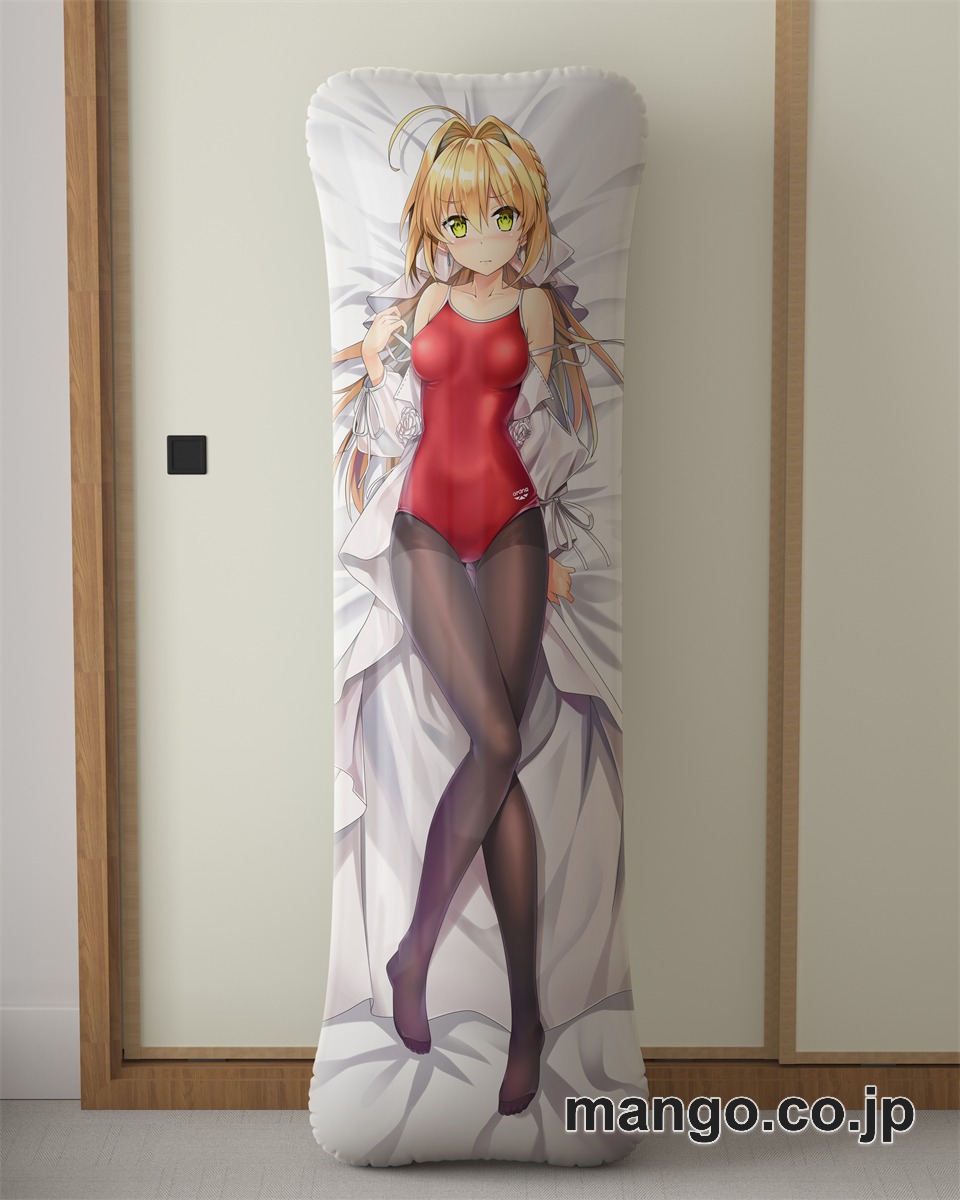 【抱き枕カバー / 等身大】 アニメ抱き枕カバーネロスク水タイツ大型クッションキャラクターグッズPVC製コレクション用｜PVC エアクッション 等身大サイズ 立体ディスプレイ