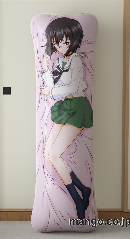 【抱き枕カバー / 等身大】 アニメ抱き枕カバーガールズ&パンツァー河嶋桃大型クッションキャラクターグッズPVC製コレクション用｜PVC エアクッション 等身大サイズ 立体ディスプレイ 2