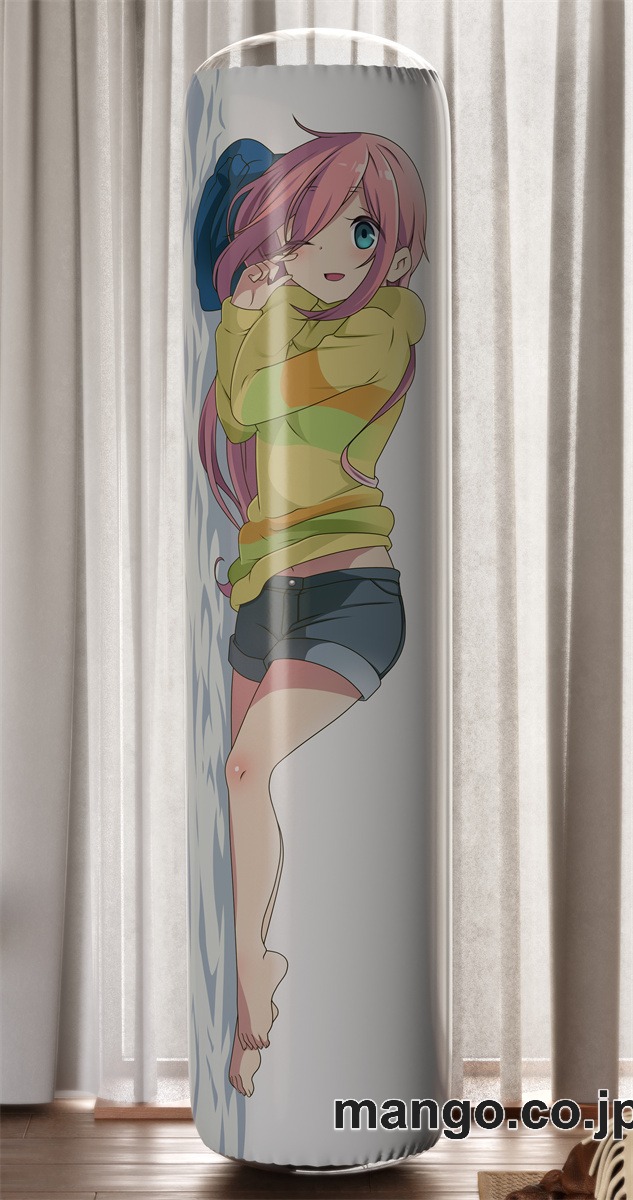 【おきあがりこぼし】PVC フィギュア風 / 立体ディスプレイ アニメ キャラクター バランスクッション【ゆるキャン△】各務原なでしこ 添い寝 PVC製 キャラクターグッズ コレクション用 2