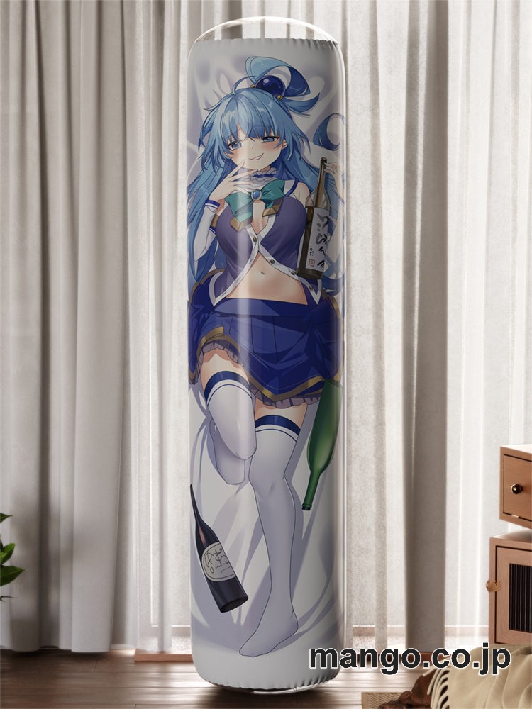 【おきあがりこぼし】PVC フィギュア風 / 立体ディスプレイ アニメ キャラクター バランスクッション【この素晴らしい世界に祝福を！】三嶋くろね描き下ろし「アクア」 PVC製 キャラクターグッズ コレクション用