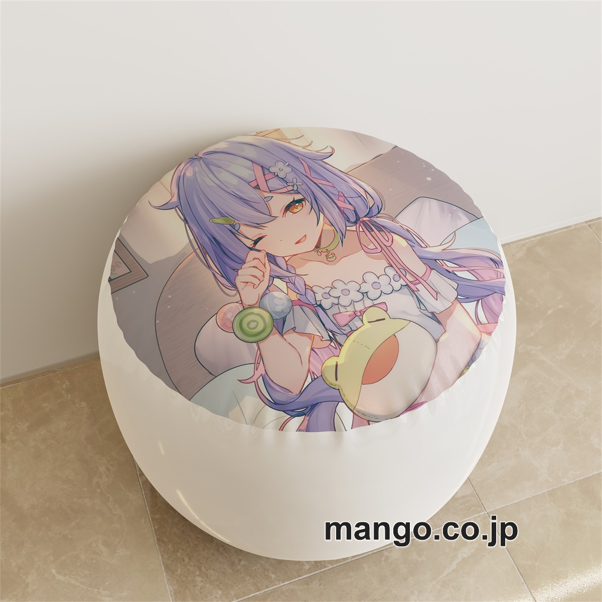 PVC ラウンドスツール【バーチャルYouTuber】ネグリジェ 白神遥 アニメ キャラクターグッズ PVC製 ラウンドスツール コレクション用