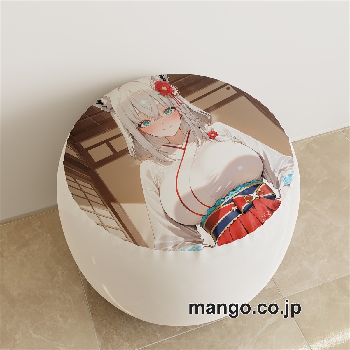 PVC ラウンドスツール【バーチャルYouTuber】白上フブキ アニメ キャラクターグッズ PVC製 ラウンドスツール コレクション用